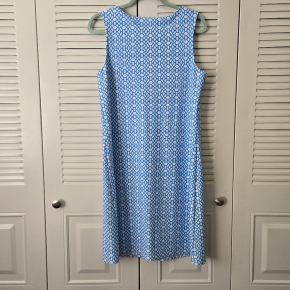 Jude Connally Sleeveless Dress Blue/white Size L - Picture 2 of 5